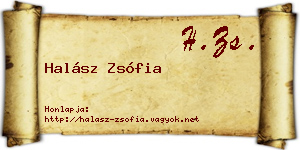 Halász Zsófia névjegykártya