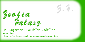 zsofia halasz business card